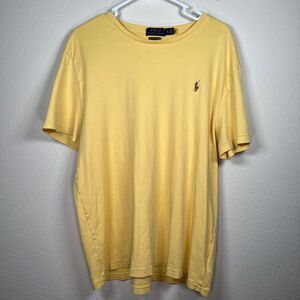 Polo Ralph Lauren Men XL Custom Slim Fit Short Sleeve Cotton T-Shirt Pale Yellow
